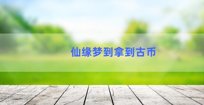 仙缘梦到拿到古币