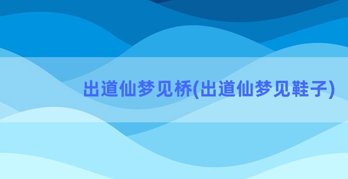 出道仙梦见桥(出道仙梦见鞋子)